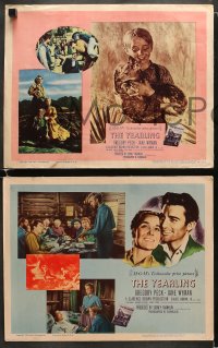 4r0637 YEARLING 3 LCs 1946 Gregory Peck, Jane Wyman, Claude Jarman Jr. & baby deer, classic!
