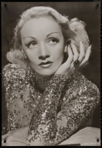 4s0280 MARLENE DIETRICH 26x38 German commercial poster 1990s great close-up portrait in sequins!