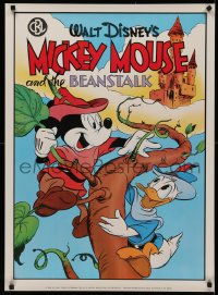 4s0261 MICKEY MOUSE 24x33 commercial poster 1986 Disney, Donald Duck, Jack and the Beanstalk!