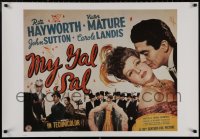 4s0262 MY GAL SAL 26x38 commercial poster 1980s great images of Rita Hayworth + Victor Mature!