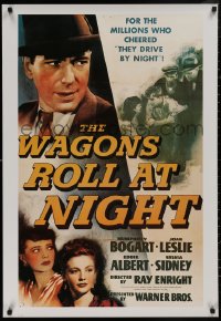 4s0268 WAGONS ROLL AT NIGHT 26x38 commercial poster 1980s Humphrey Bogart, Joan Leslie, Sidney!