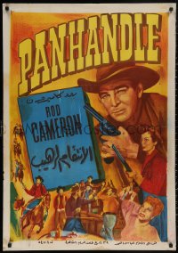 4s0560 PANHANDLE Egyptian poster R1960s Texas cowboy Rod Cameron & pretty Cathy Downs!