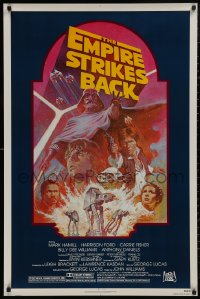 4s0910 EMPIRE STRIKES BACK NSS style 1sh R1982 George Lucas sci-fi classic, cool artwork by Tom Jung!