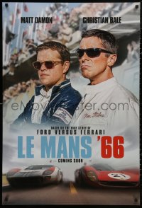 4s0923 FORD V FERRARI style B int'l teaser DS 1sh 2019 Bale, Damon, the American dream, Le Mans '66!