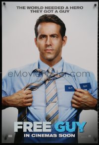 4s0926 FREE GUY int'l teaser DS 1sh 2020 the world needed a hero, but they got Ryan Reynolds!