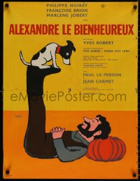 4s0576 ALEXANDER French 23x30 1967 Yves Robert, great art of Philippe Noiret & his dog by Savignac!