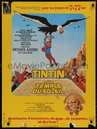 4s0617 TINTIN & THE TEMPLE OF THE SUN French 23x30 1969 Eddie Lateste's Tintin et le temple du soleil