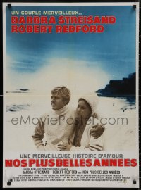 4s0620 WAY WE WERE French 23x32 1973 Barbra Streisand & Robert Redford on the beach!