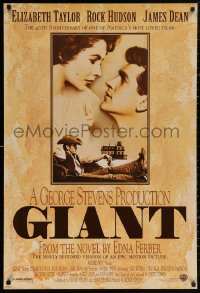 4s0938 GIANT DS 1sh R1996 James Dean, Elizabeth Taylor, Rock Hudson, directed by George Stevens!