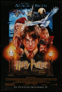 4s0954 HARRY POTTER & THE PHILOSOPHER'S STONE advance 1sh 2001 Hedwig the owl, Sorcerer's Stone!