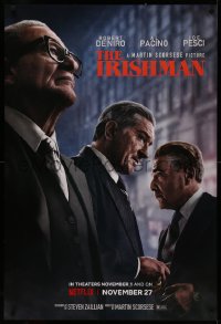 4s0979 IRISHMAN teaser DS 1sh 2019 Robert De Niro in the title role w/ Al Pacino, Joe Pesci!
