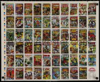 4s0015 MARVEL SUPERHEROES FIRST ISSUE COVERS 2-sided uncut trading card sheet 1984 many covers!