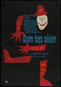 4s0492 IMPOSSIBLE GOODBYE Polish 23x33 1962 great wacky art of circus clown by Wiktor Gorka!
