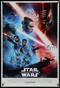 4s1090 RISE OF SKYWALKER int'l French language advance DS 1sh 2019 Star Wars, Ridley, cast montage!
