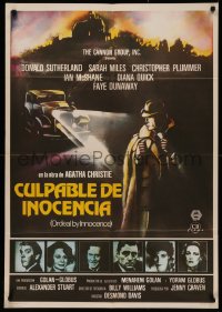4s0680 ORDEAL BY INNOCENCE Spanish 1985 Donald Sutherland, Faye Dunaway, Sarah Miles & cast!