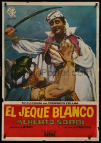4s0707 WHITE SHEIK Spanish 1965 Federico Fellini's Lo Sceicco Bianco, Emerio art of Sordi!
