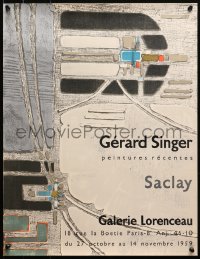 4s0242 GERARD SINGER 18x23 French museum/art exhibition 1959 cool artwork by the artist!
