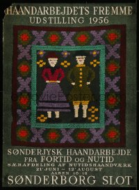 4s0223 HAANDARBEJDETS FREMME UDSTILLING 1956 24x34 Danish museum/art exhibition 1956 yarn art!