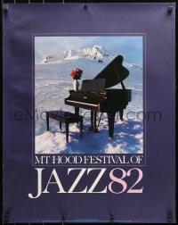 4s0201 MT. HOOD JAZZ FESTIVAL 22x28 music poster 1982 grand piano surrounded by mountains!