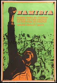 4s0319 NAMIBIA POWER TO THE PEOPLE 19x28 Cuban special poster 1981 revolutionary Alberto Blano art!