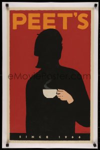 4s0086 PEET'S COFFEE 18x28 art print 2001 man with cuppa by Michael Schwab for 35th anniversary!