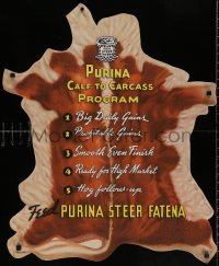 4s0137 PURINA CALF TO CARCASS PROGRAM 25x30 advertising poster 1942 benefits of this product!
