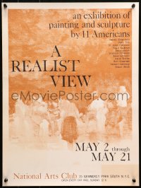 4s0219 REALIST VIEW 16x21 museum/art exhibition 1961 New York City, Daniel Schwartz art!
