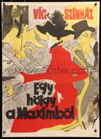 4s0056 EGY HOLGY A MAXIMBOL 19x26 Hungarian stage poster 1960s Henri de Toulouse-Lautrec art!