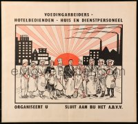 4s0316 VOEDINGARBEIDERS HOTELBEDIENDEN HUIS EN DIENSTPERSONEEL 18x20 Belgian special poster 1945