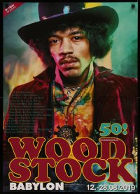4s0029 WOODSTOCK BABYLON 23x33 German film festival poster 2019 Jimi Hendrix by Montgomery!