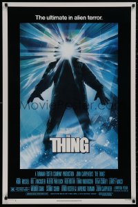 4s1151 THING 1sh 1982 John Carpenter classic sci-fi horror, Drew Struzan, regular credit design!