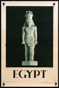4s0094 EGYPT 12x17 Egyptian travel poster 1980s great photo of Ramses II taken by Badil!