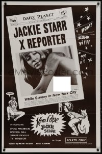 4s1188 WHITE SLAVERY IN NEW YORK 1sh 1975 Kim Pope as Jacky Starr, X Reporter, sexiest image!