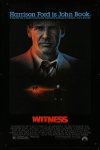 4s1190 WITNESS 1sh 1985 big city cop Harrison Ford in Amish country, directed by Peter Weir!