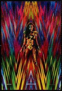 4s1197 WONDER WOMAN 1984 teaser DS 1sh 2020 great 80s inspired image of Gal Gadot as Amazon princess!