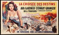 4t0229 BHOWANI JUNCTION Belgian 1955 sexy Eurasian beauty Ava Gardner in a flaming love story!