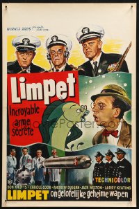 4t0248 INCREDIBLE MR. LIMPET Belgian 1964 wacky Don Knotts turns into a cartoon fish, Coppel art!