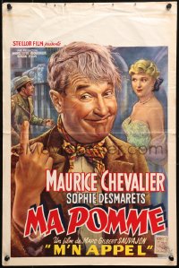 4t0250 JUST ME Belgian 1950 Marc-Gilbert Sauvajon's Ma pomme starring Maurice Chevalier!