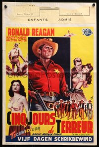 4t0256 LAW & ORDER Belgian 1954 Ronald Reagan, Malone, Dodge City to Tombstone, different Bos art!