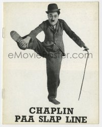 4t0701 CHAPLIN PAA SLAP LINE Danish program 1960s great different images of Charlie Chaplin!