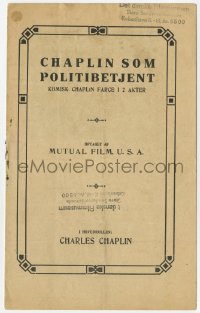 4t0726 EASY STREET Danish program 1919 different images of Charlie Chaplin as The Tramp!