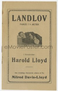 4t0829 SAILOR-MADE MAN Danish program 1924 great different images of Harold Lloyd, Hal Roach!