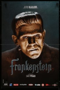 4t0124 FRANKENSTEIN French 16x24 R2008 wonderful close up of Boris Karloff as the monster!