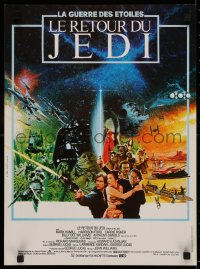 4t0146 RETURN OF THE JEDI French 15x21 1983 George Lucas classic, different Michel Jouin sci-fi art!