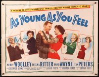 4t0548 AS YOUNG AS YOU FEEL 1/2sh 1951 young sexy Marilyn Monroe, Monty Woolley, Thelma Ritter!