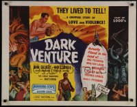 4t0564 DARK VENTURE 1/2sh 1956 torn between love and riches, plunging into the heart of Africa!