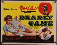4t0565 DEADLY GAME 1/2sh 1954 Lloyd Bridges, sexy bad girl Simone Silva knows the score!
