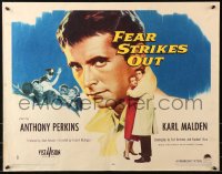 4t0575 FEAR STRIKES OUT style A 1/2sh 1957 Anthony Perkins as Boston Red Sox player Jim Piersall!