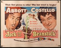 4t0600 JACK & THE BEANSTALK 1/2sh 1952 Bud Abbott & Lou Costello in children's fairy tale!