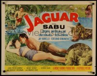 4t0601 JAGUAR style B 1/2sh 1955 Barton MacLane, Sabu with sexy Chiquita + art of him in jungle!